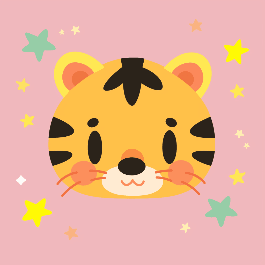 Tiger Head Show original repeating artwork