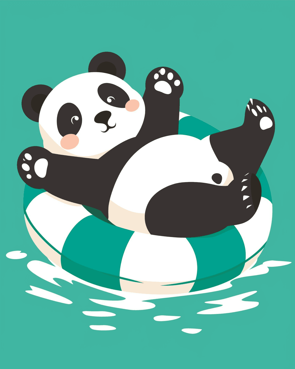 Panda Tribe original repeating artwork