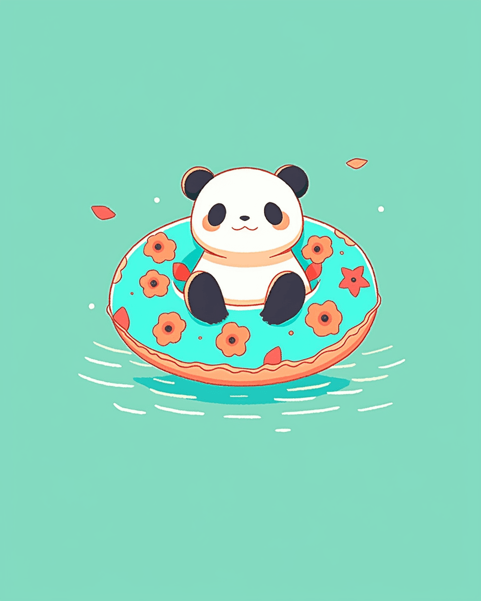 Panda Pals original repeating artwork