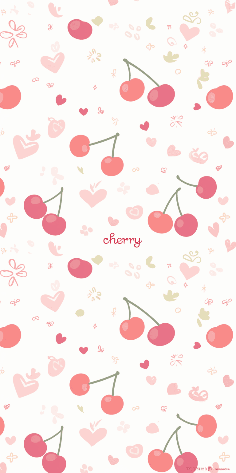 Cherry Shine On original repeating artwork