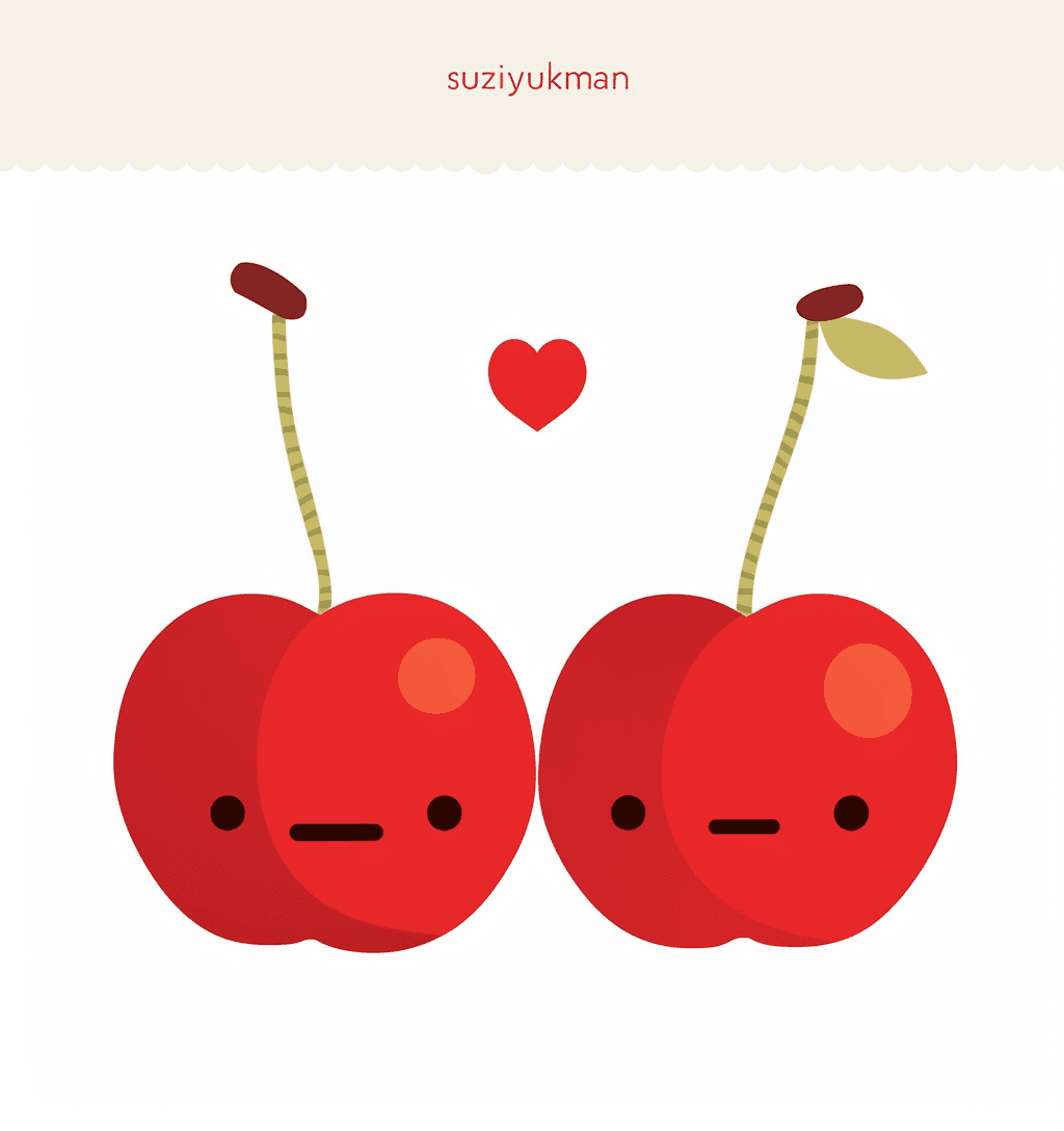 Cherry Sunrise original repeating artwork