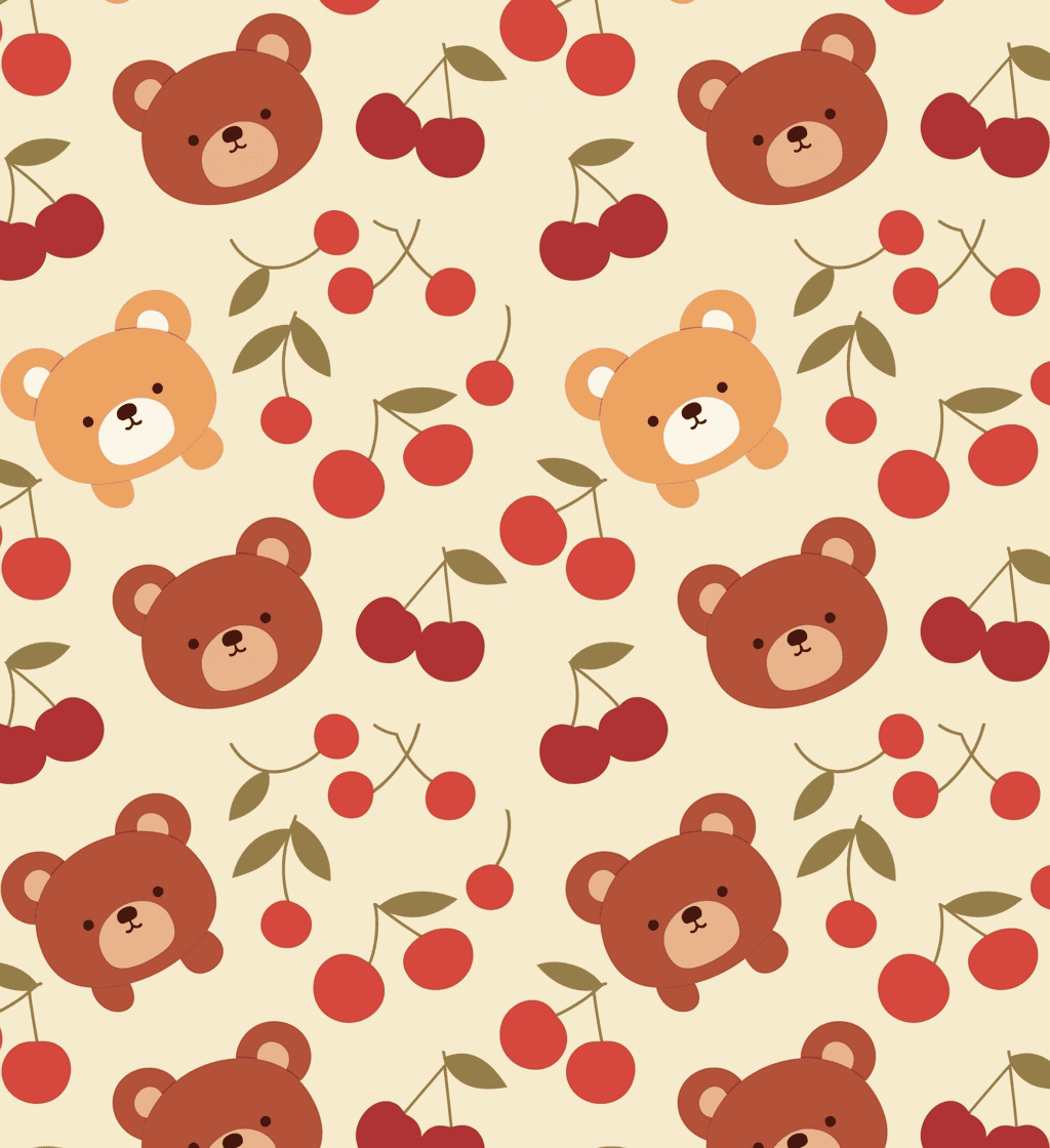 Cherry Print original repeating artwork