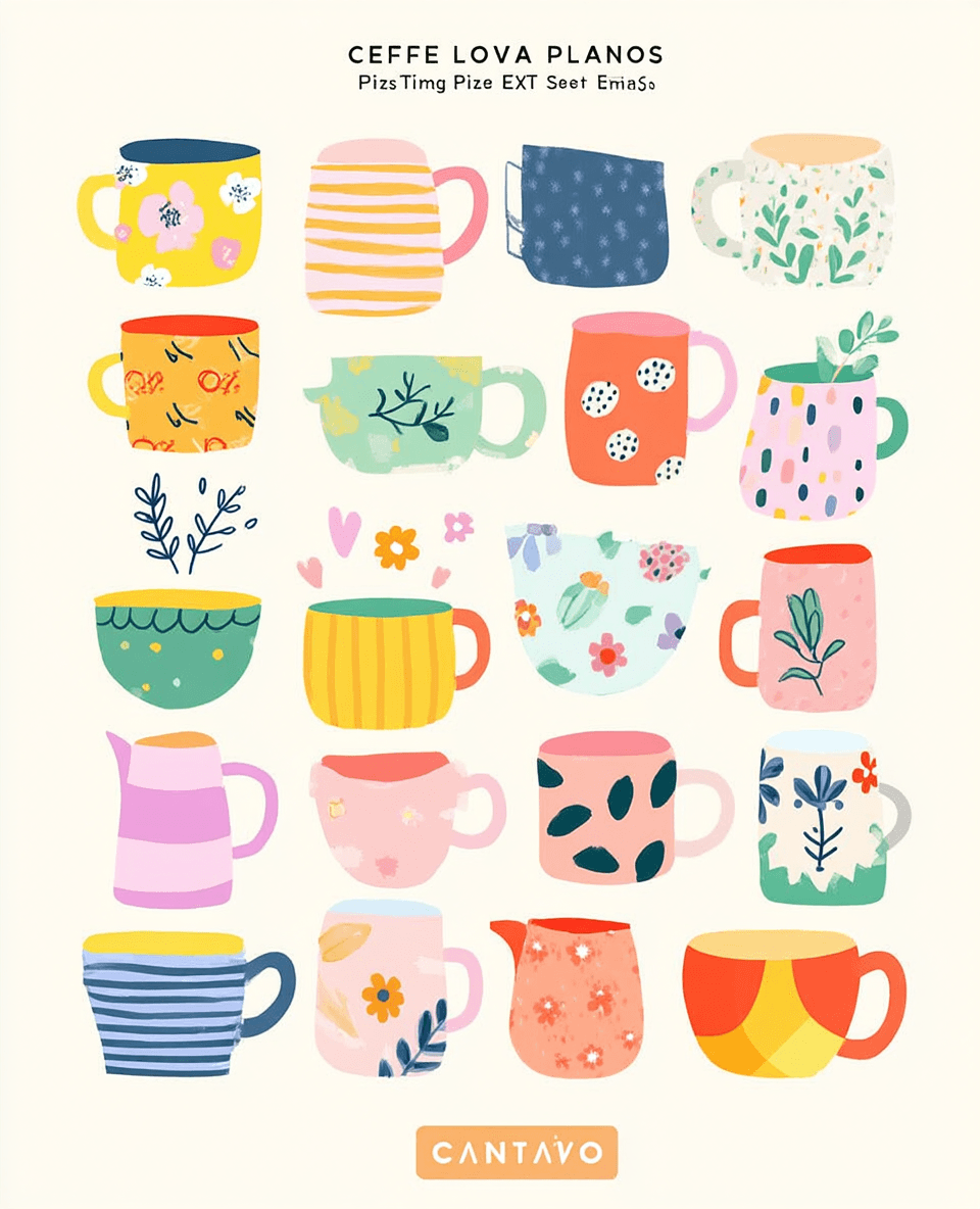 Cup Gang original repeating artwork