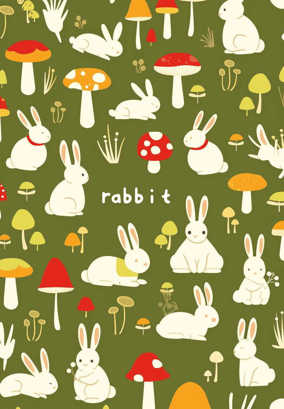 Bunny Winter original repeating artwork