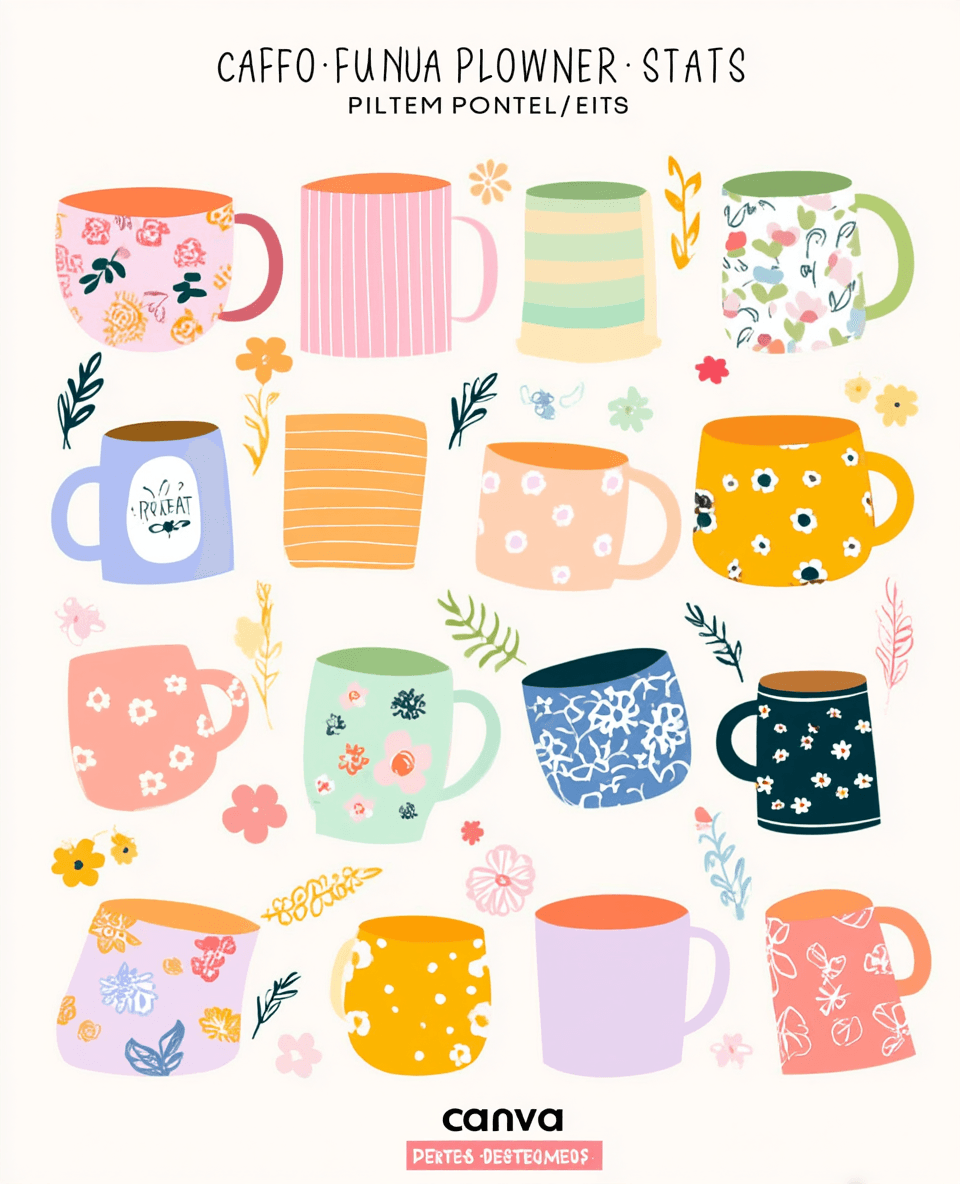 Cup Pals original repeating artwork