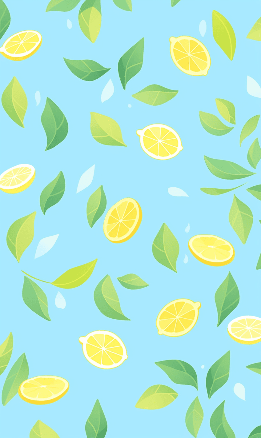 Lemon Bounce original repeating artwork