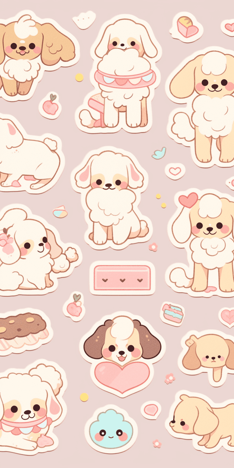 Puppy Sunlit original repeating artwork