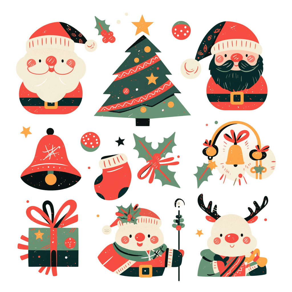 Christmas Santa Rush original repeating artwork