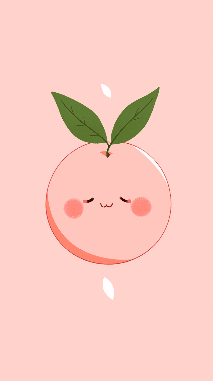 Peach original repeating artwork