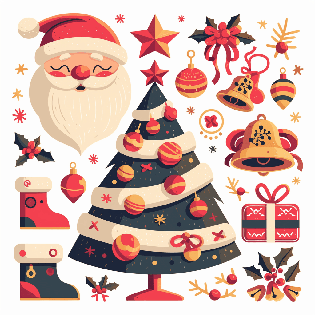 Christmas Santa Drift original repeating artwork