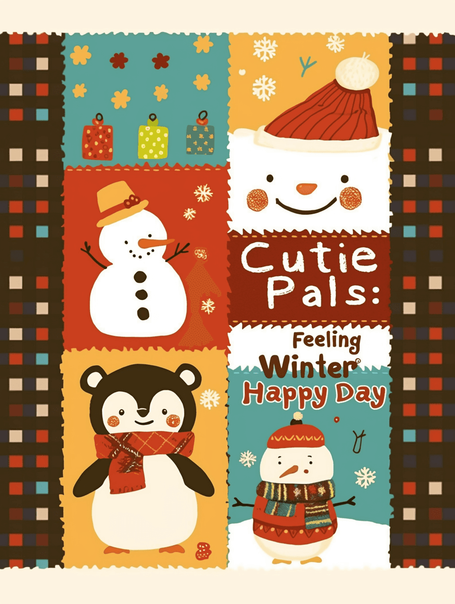 Christmas Animals Flip original repeating artwork