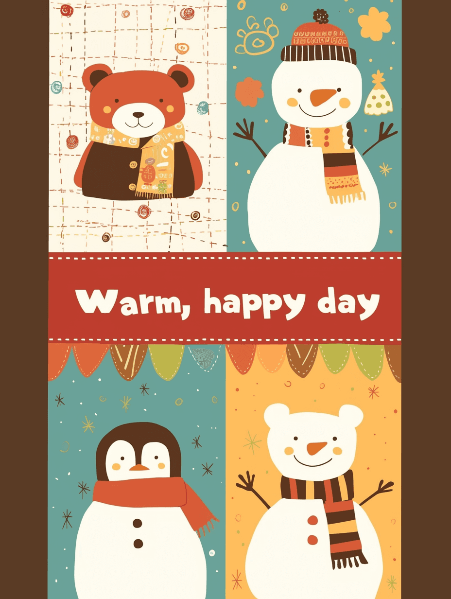 Christmas Animals Shine original repeating artwork