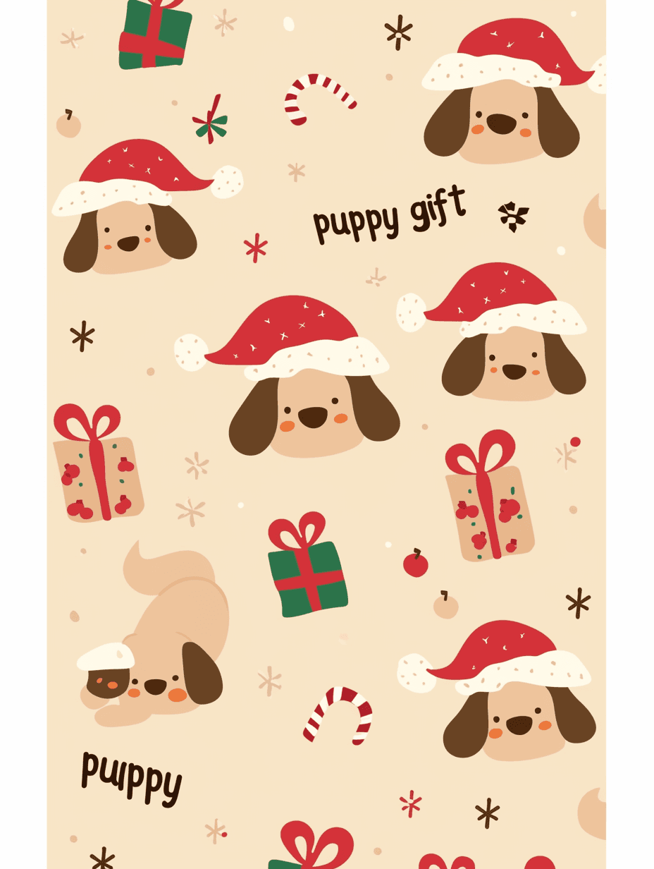 Christmas Animals Slide original repeating artwork