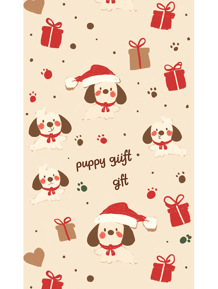 Christmas Animals Club original repeating artwork