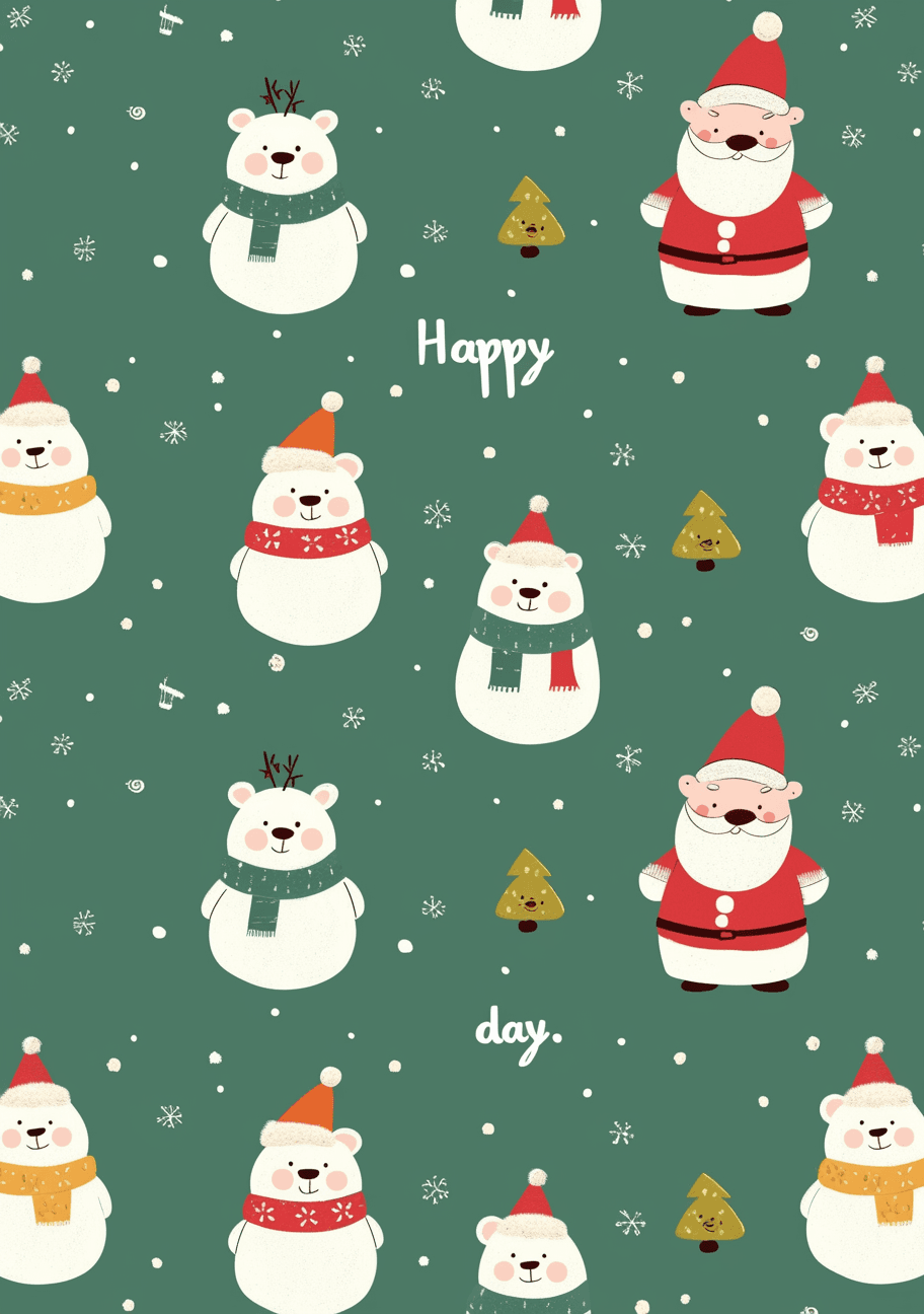 Christmas Design Rooftop original repeating artwork