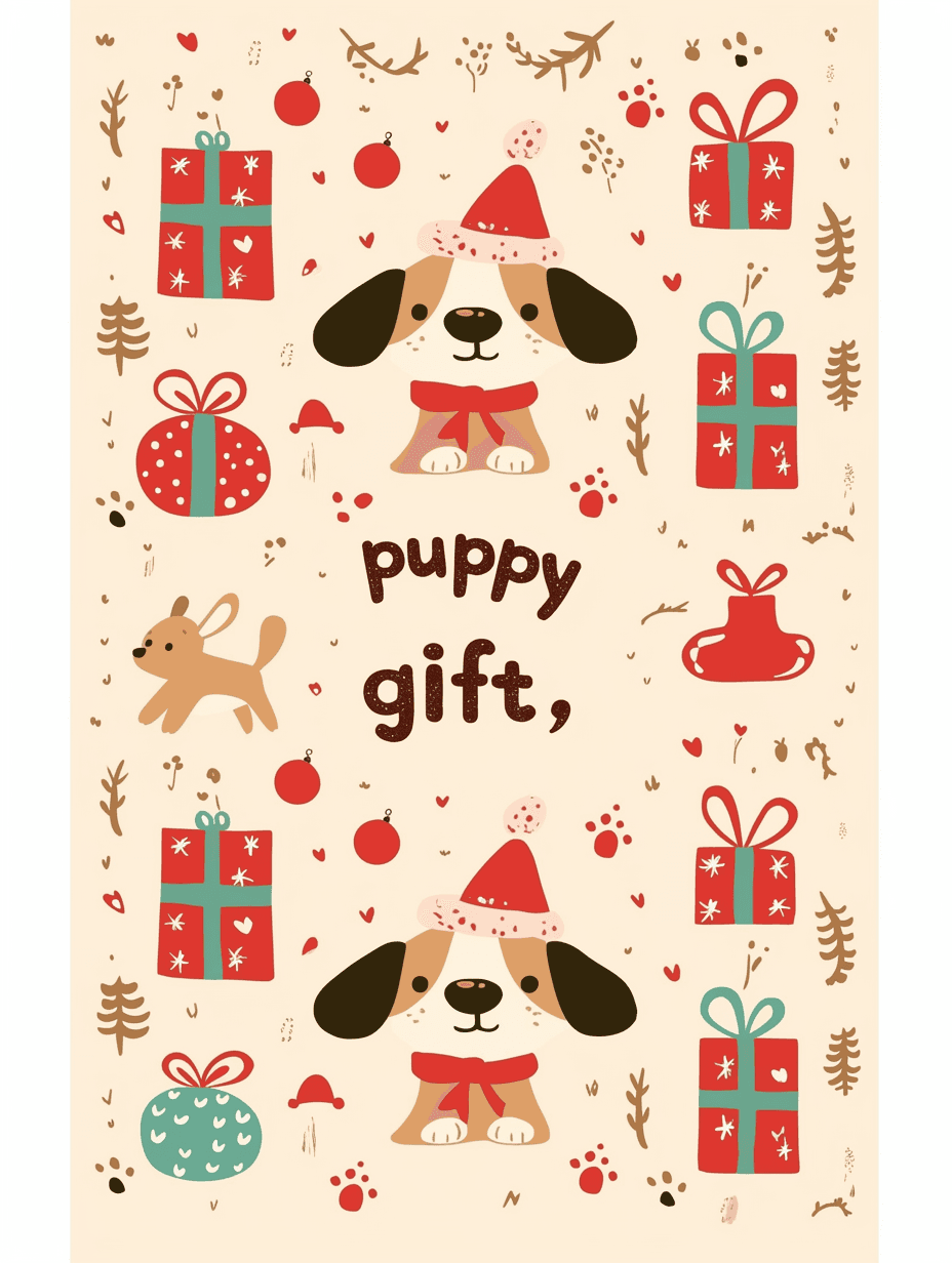 Christmas Animals Beats original repeating artwork