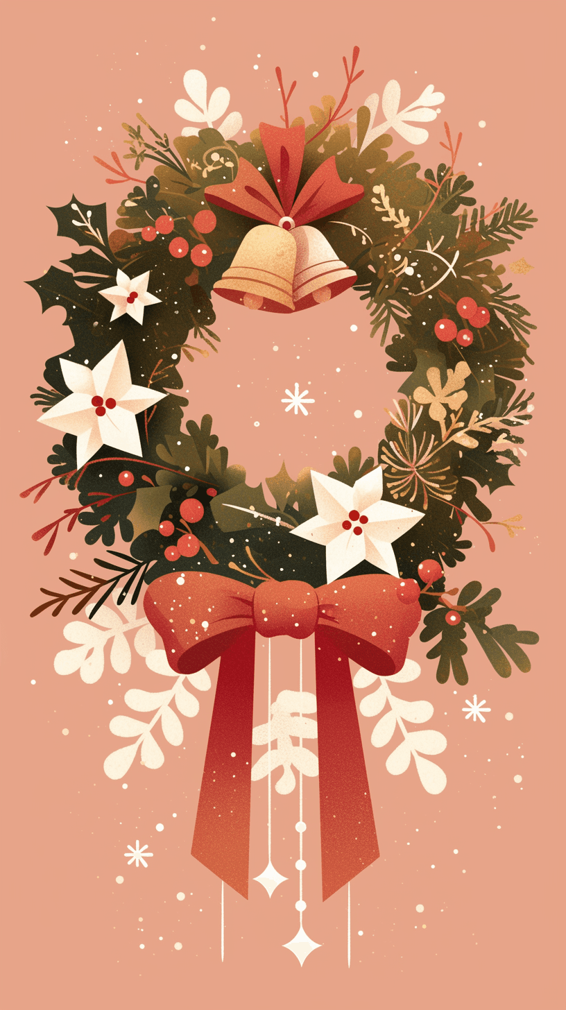 Christmas Wreath 224 original repeating artwork