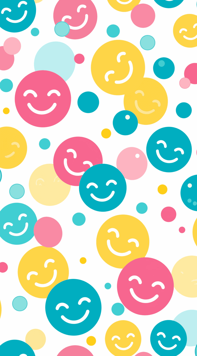 Smiley Rhythm original repeating artwork
