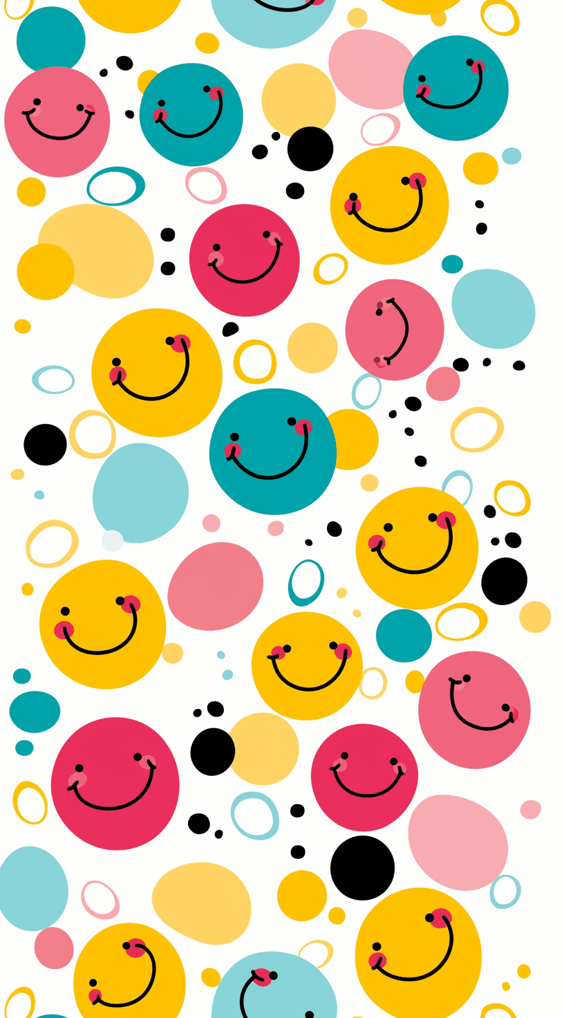 Smiley Carnival original repeating artwork