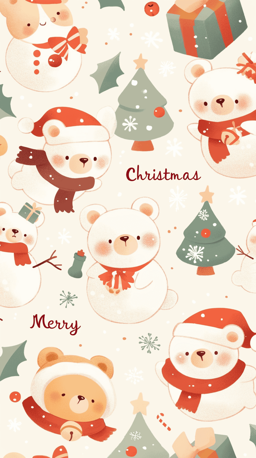 Christmas Animals Show original repeating artwork