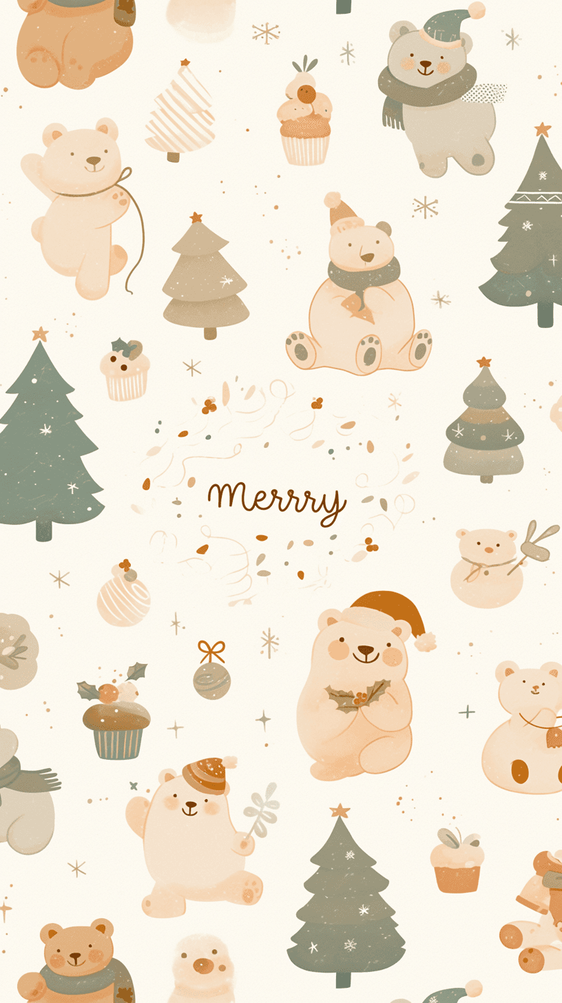 Christmas Animals Jam original repeating artwork