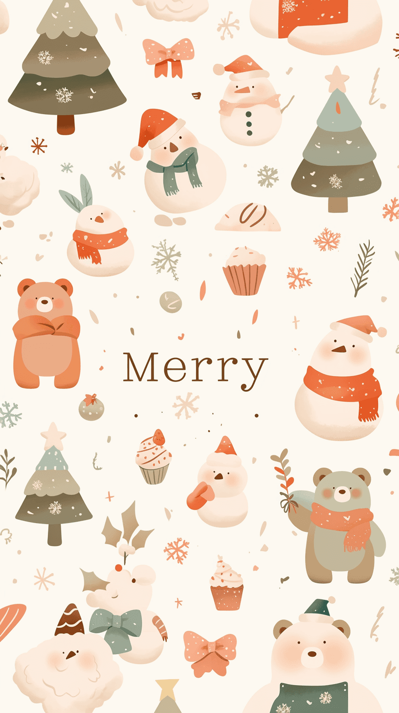 Christmas Animals Squad original repeating artwork