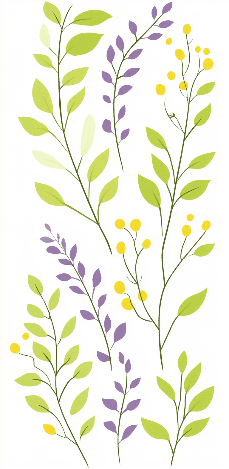 Leaves Gleam original repeating artwork