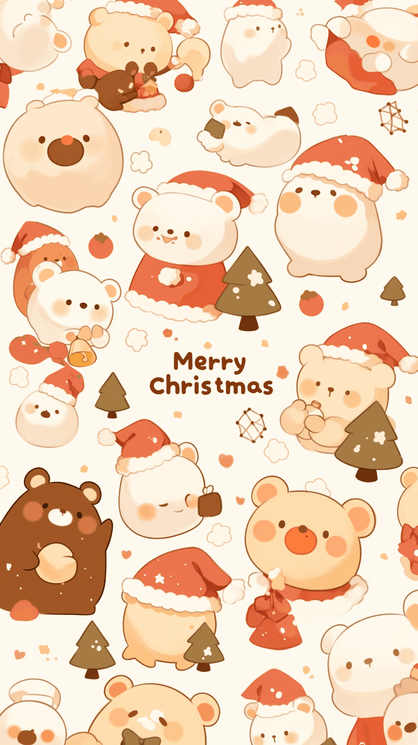 Christmas Animals Buzz original repeating artwork