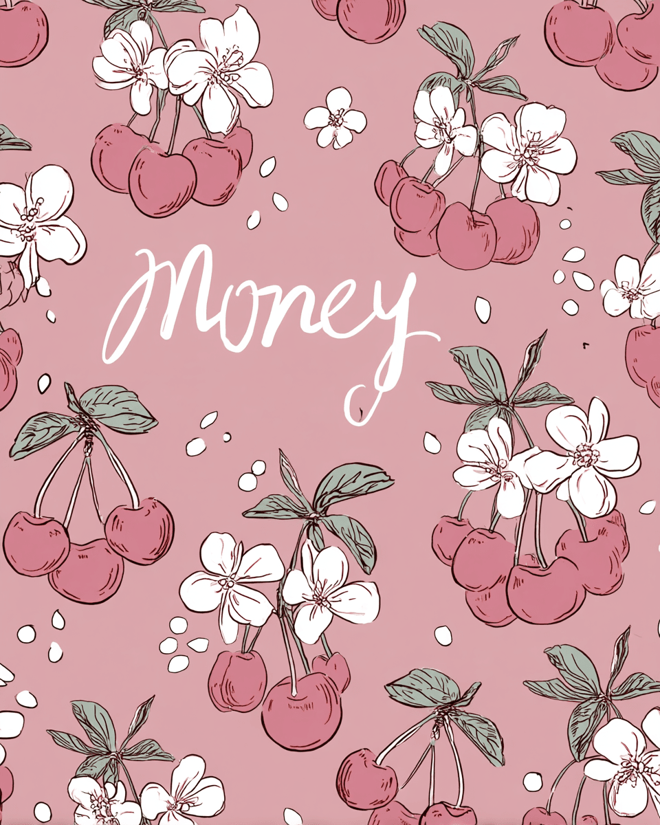 Cherry Rooftop original repeating artwork