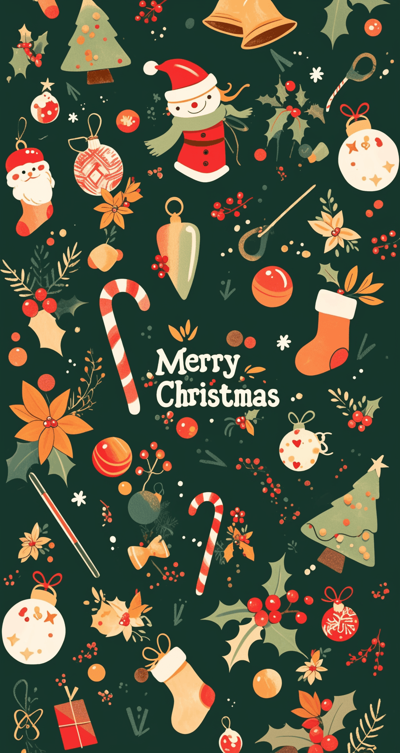 Christmas Animals Party original repeating artwork