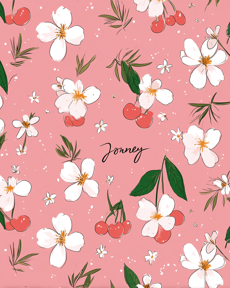 Cherry Corner original repeating artwork