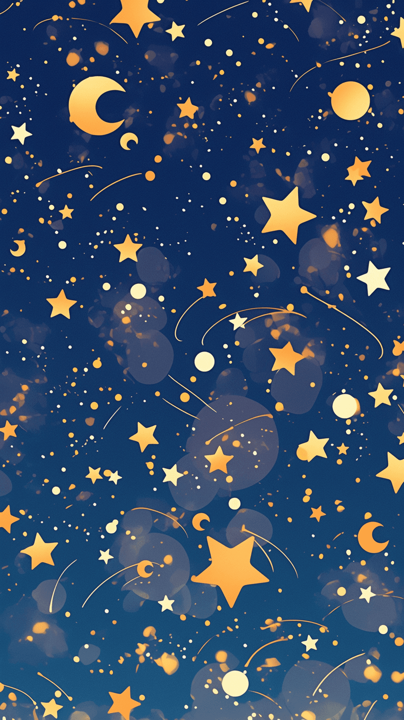 Christmas Star Party original repeating artwork