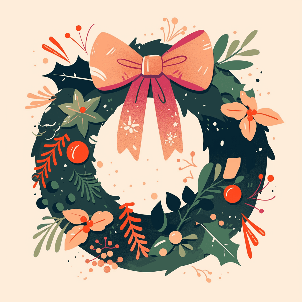 Christmas Wreath 219 original repeating artwork