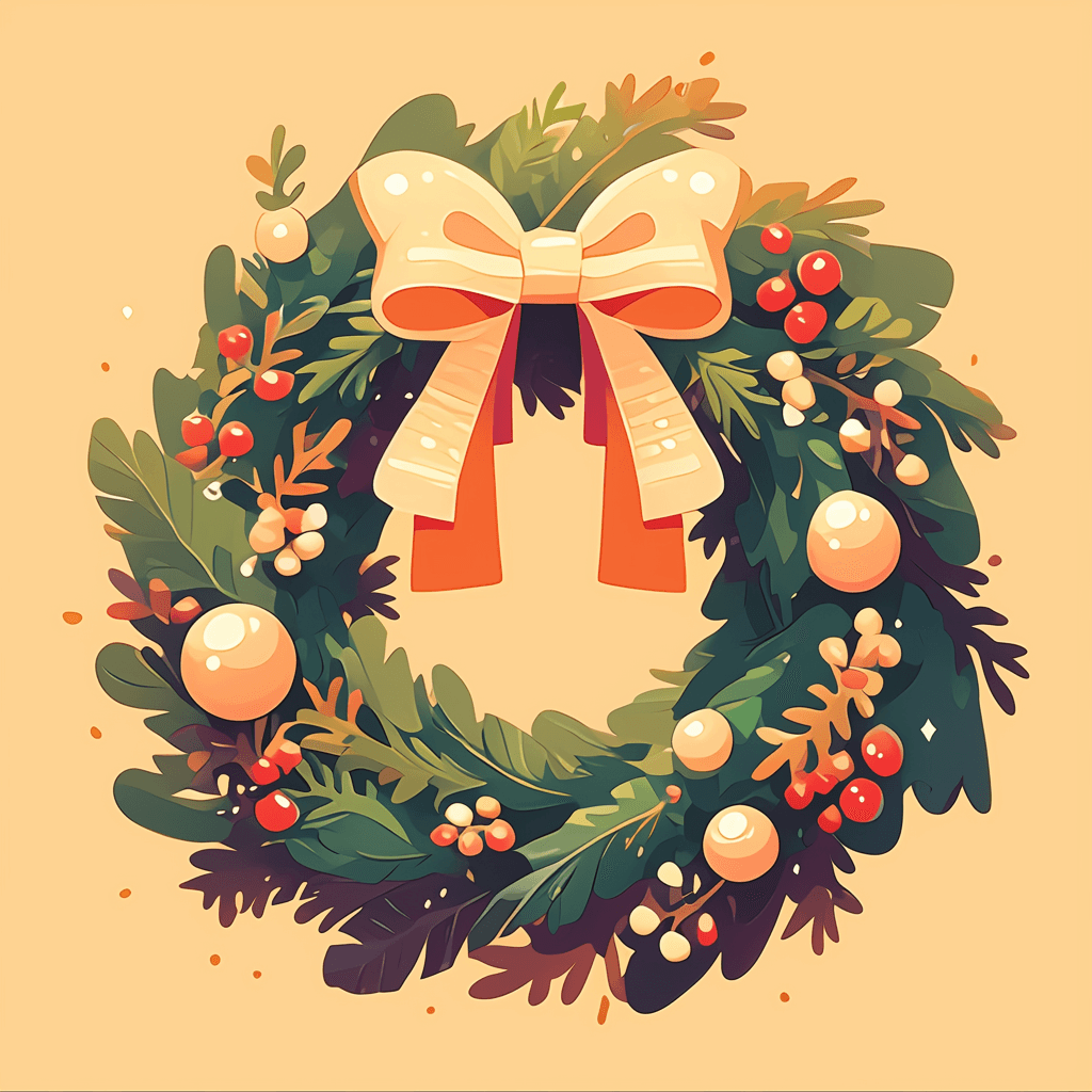 Christmas Wreath 046 original repeating artwork