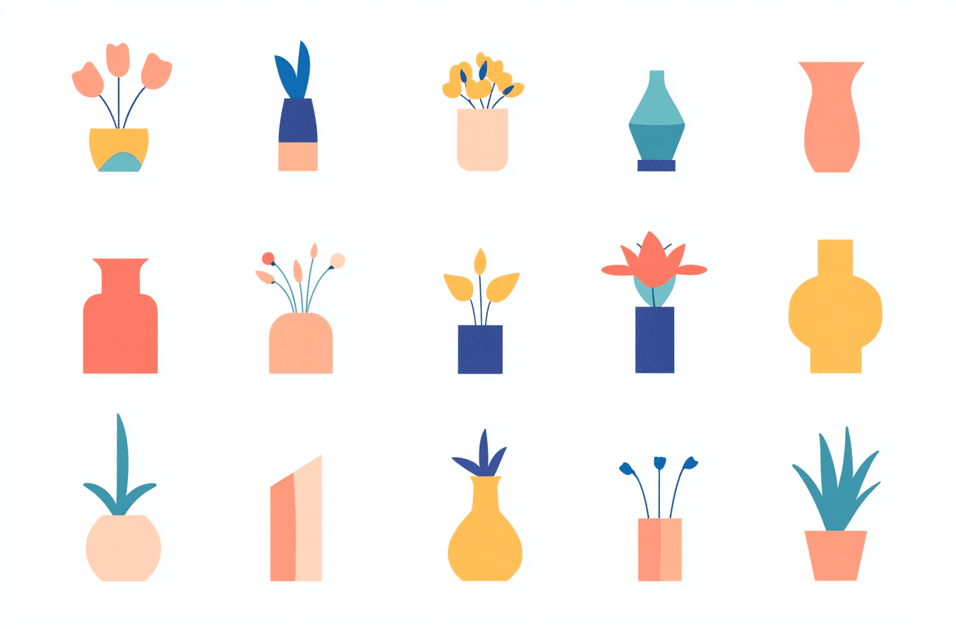 Vase Flip original repeating artwork
