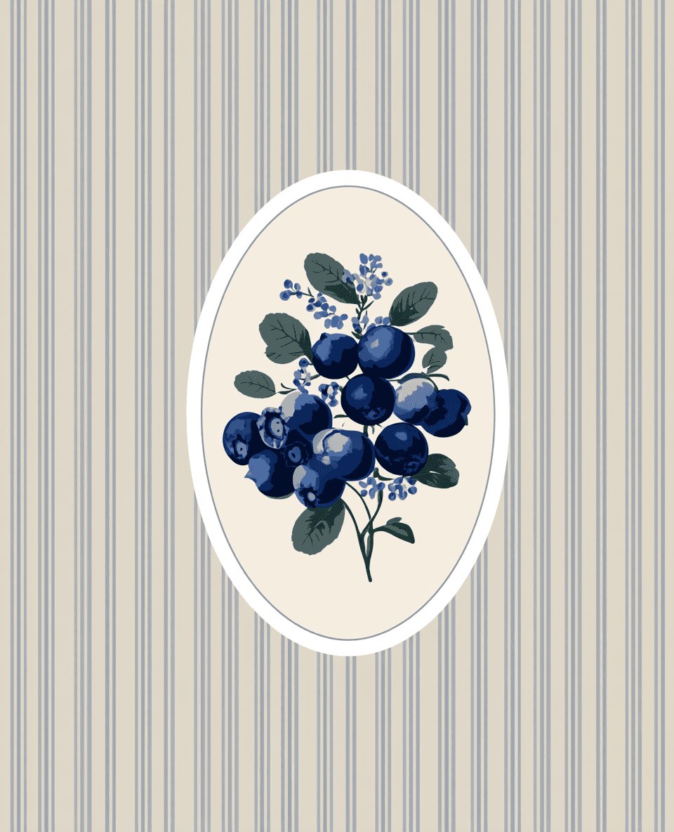 Blueberry original repeating artwork