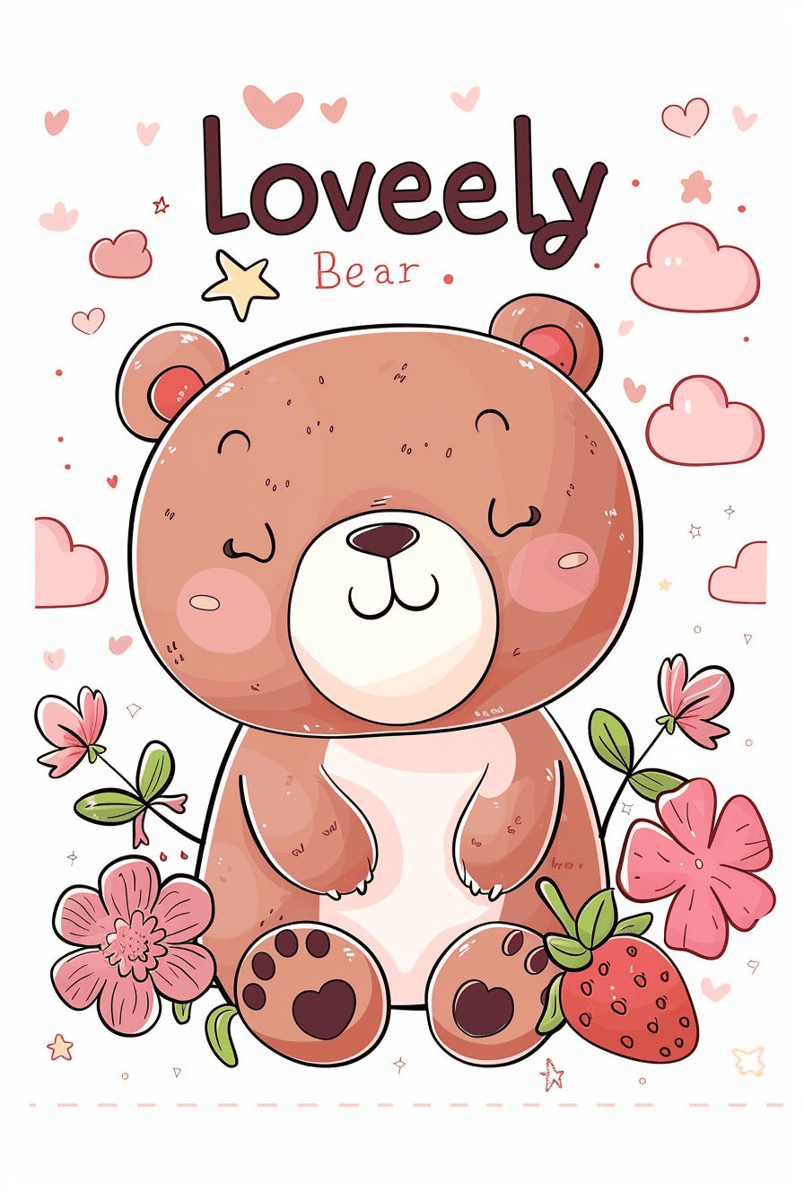 Bear Play original repeating artwork