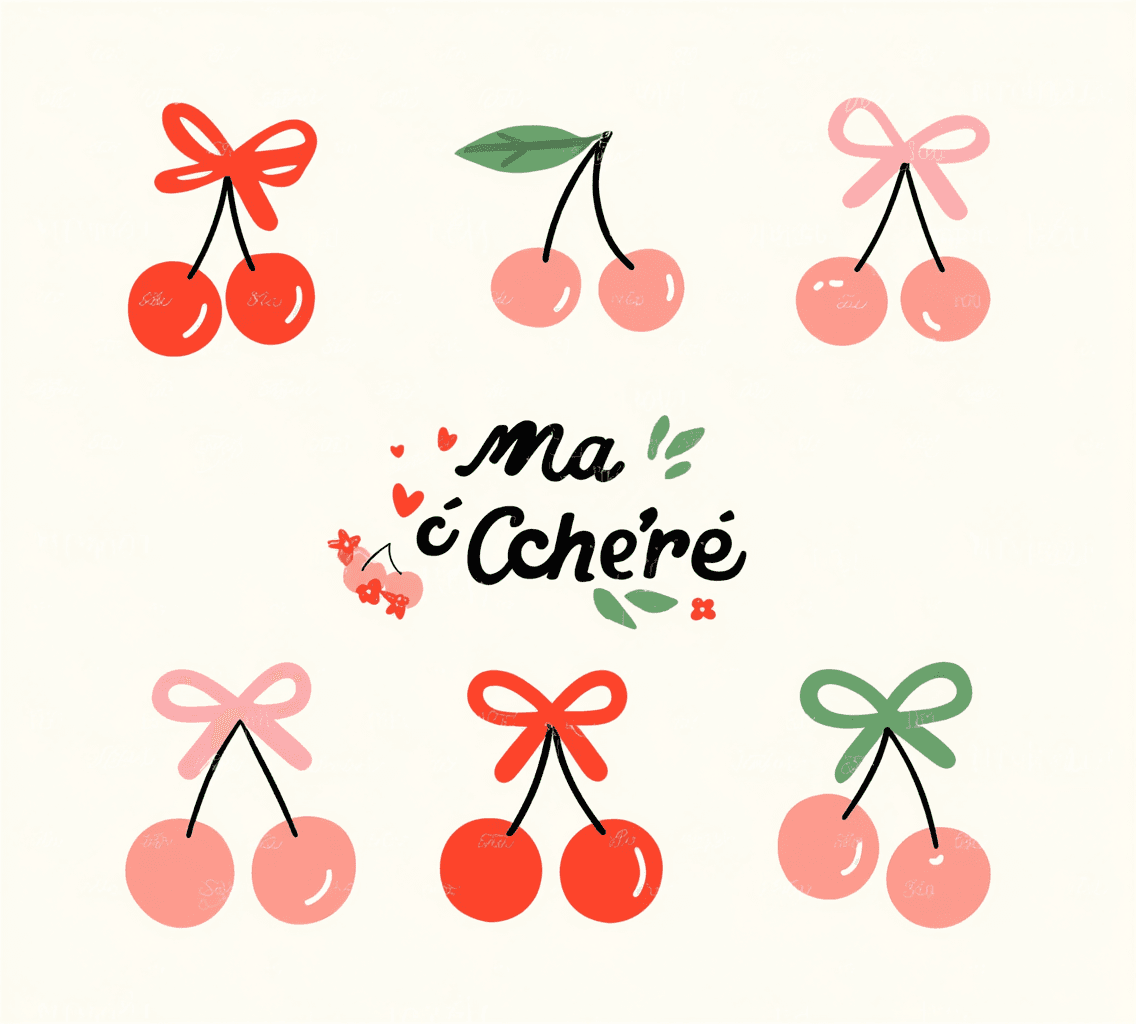 Cherry Play original repeating artwork