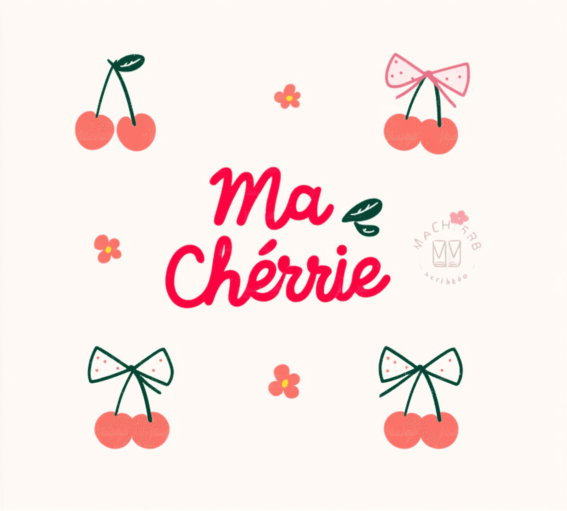 Cherry Run original repeating artwork