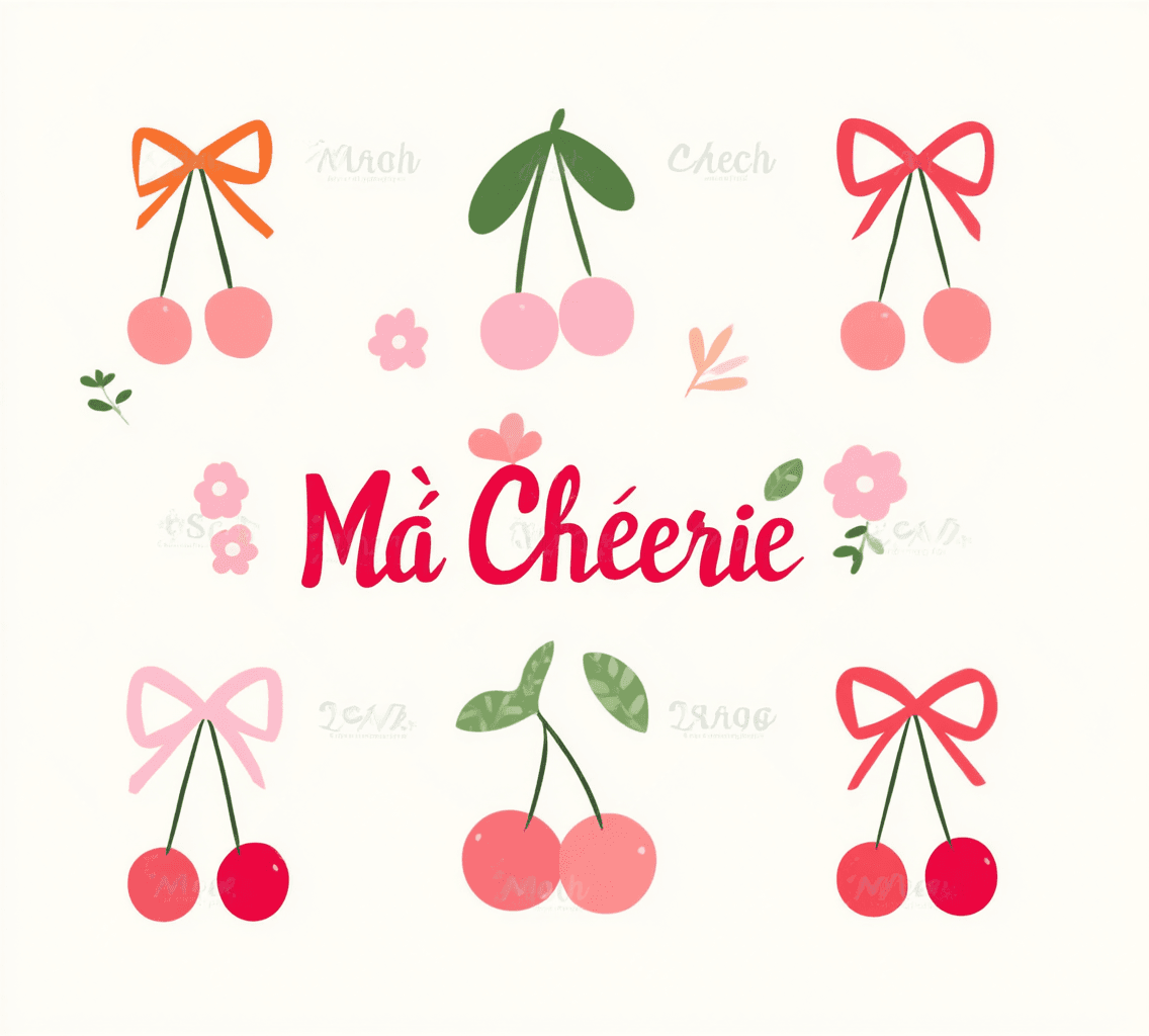 Cherry Go original repeating artwork