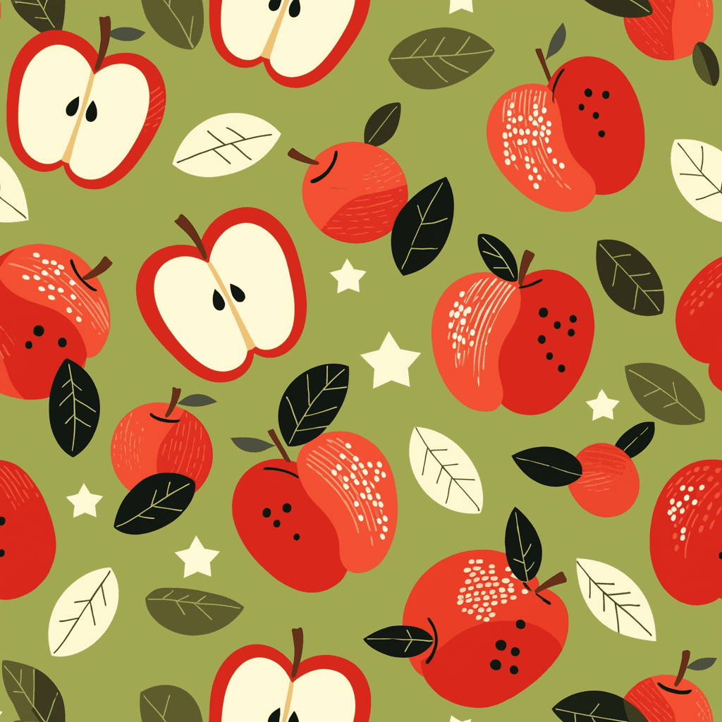 Halloween Apple Club original repeating artwork