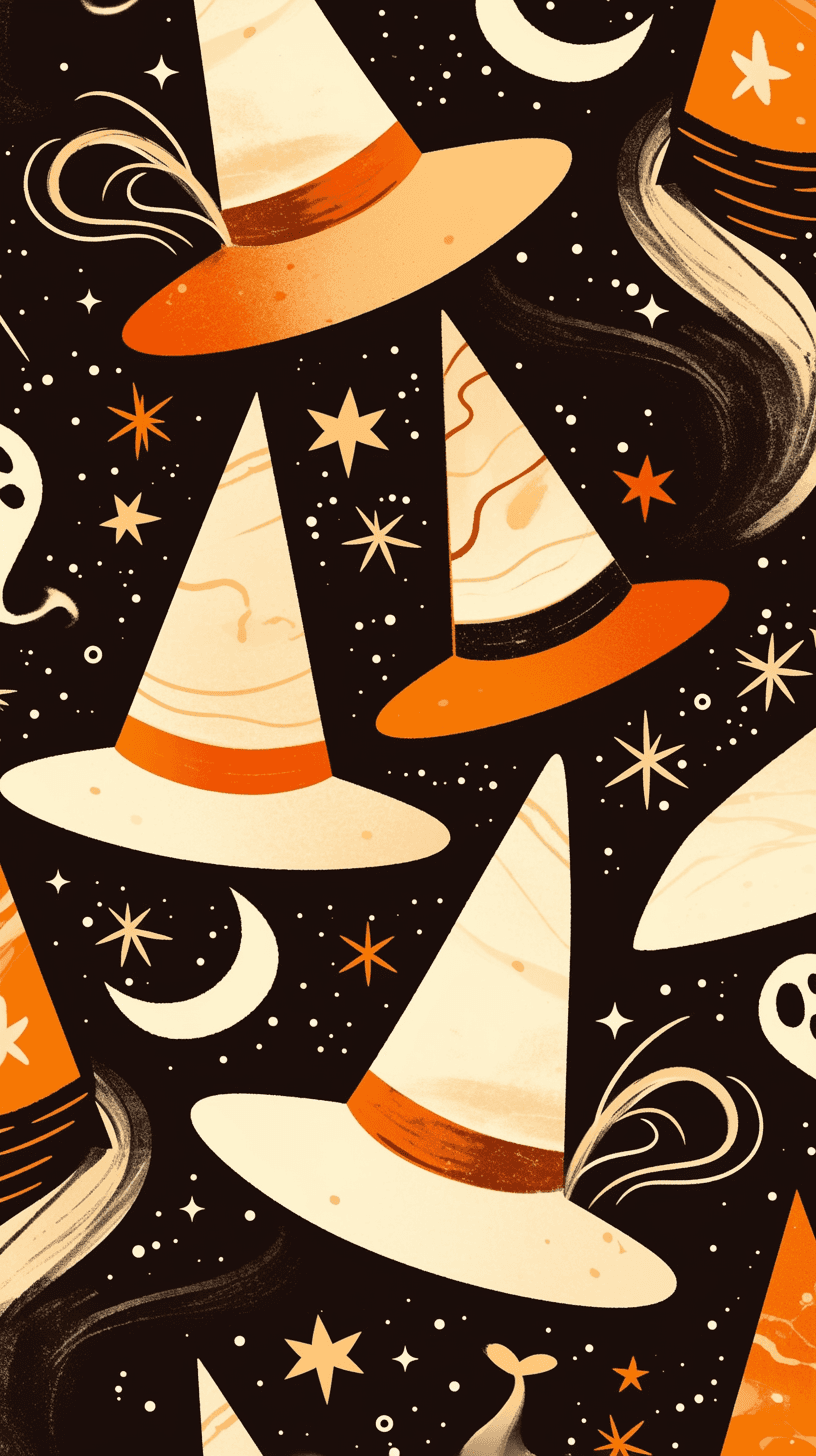 Halloween Hat Pop original repeating artwork