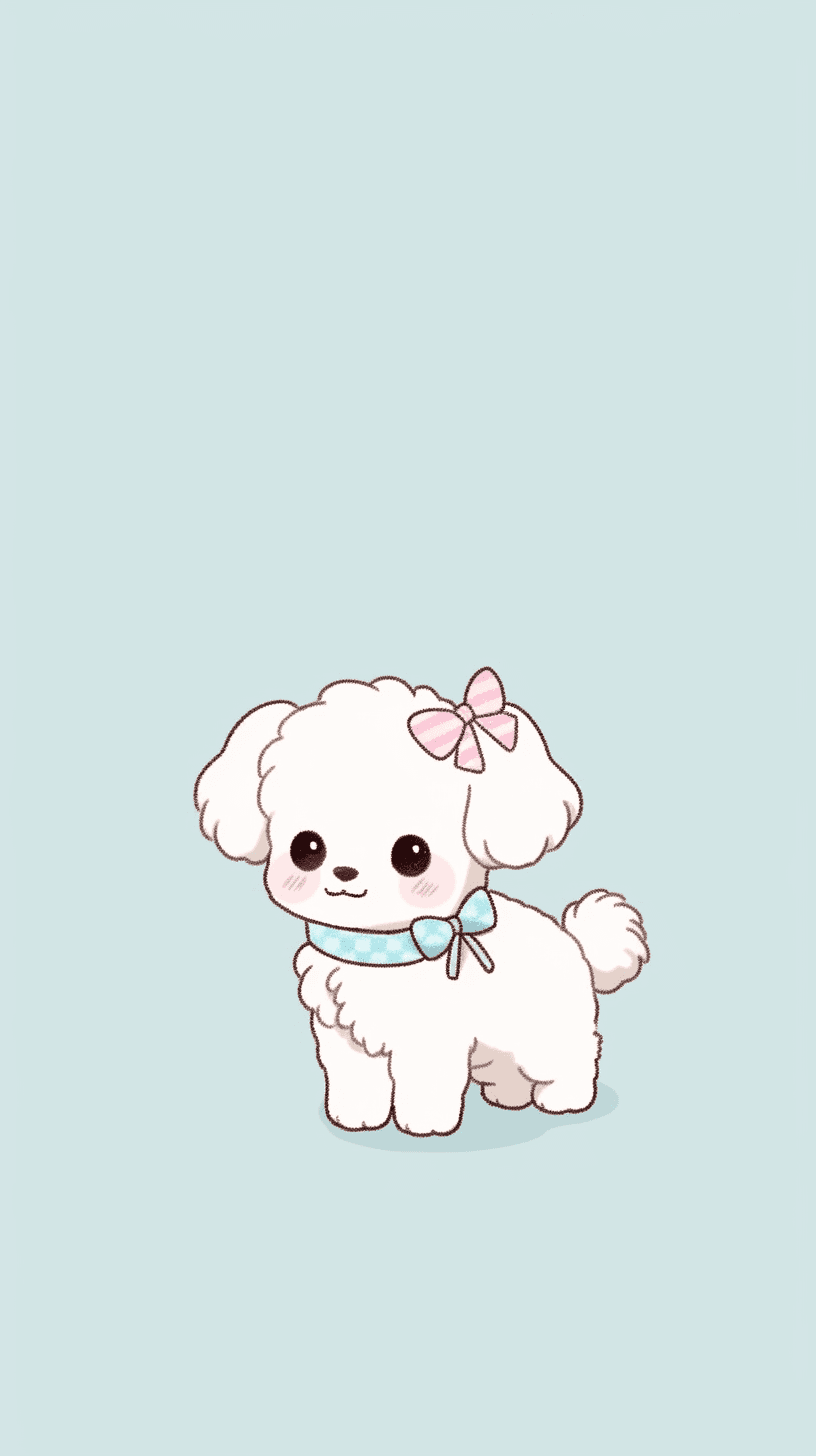 Puppy Rhythm original repeating artwork