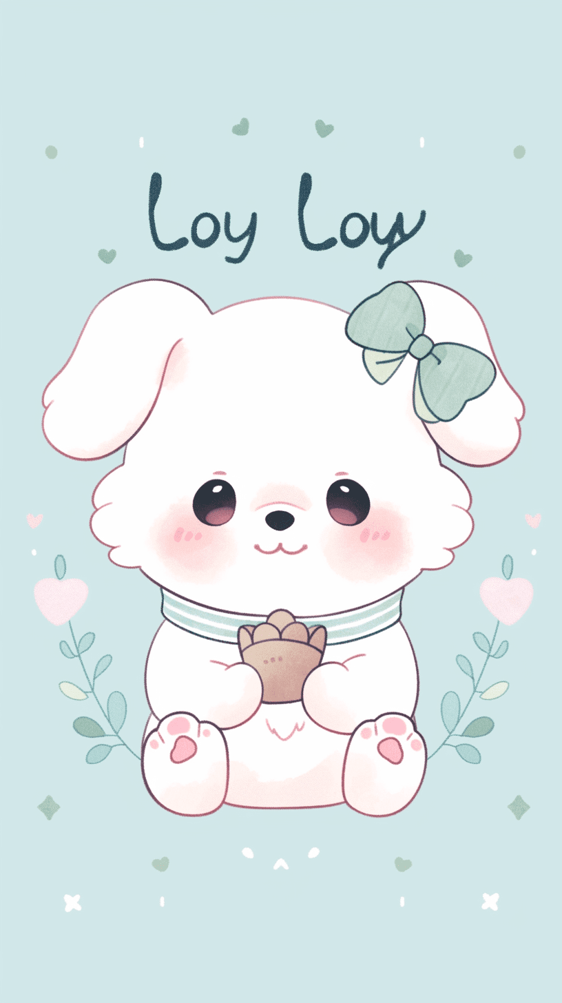 Puppy Twilight original repeating artwork