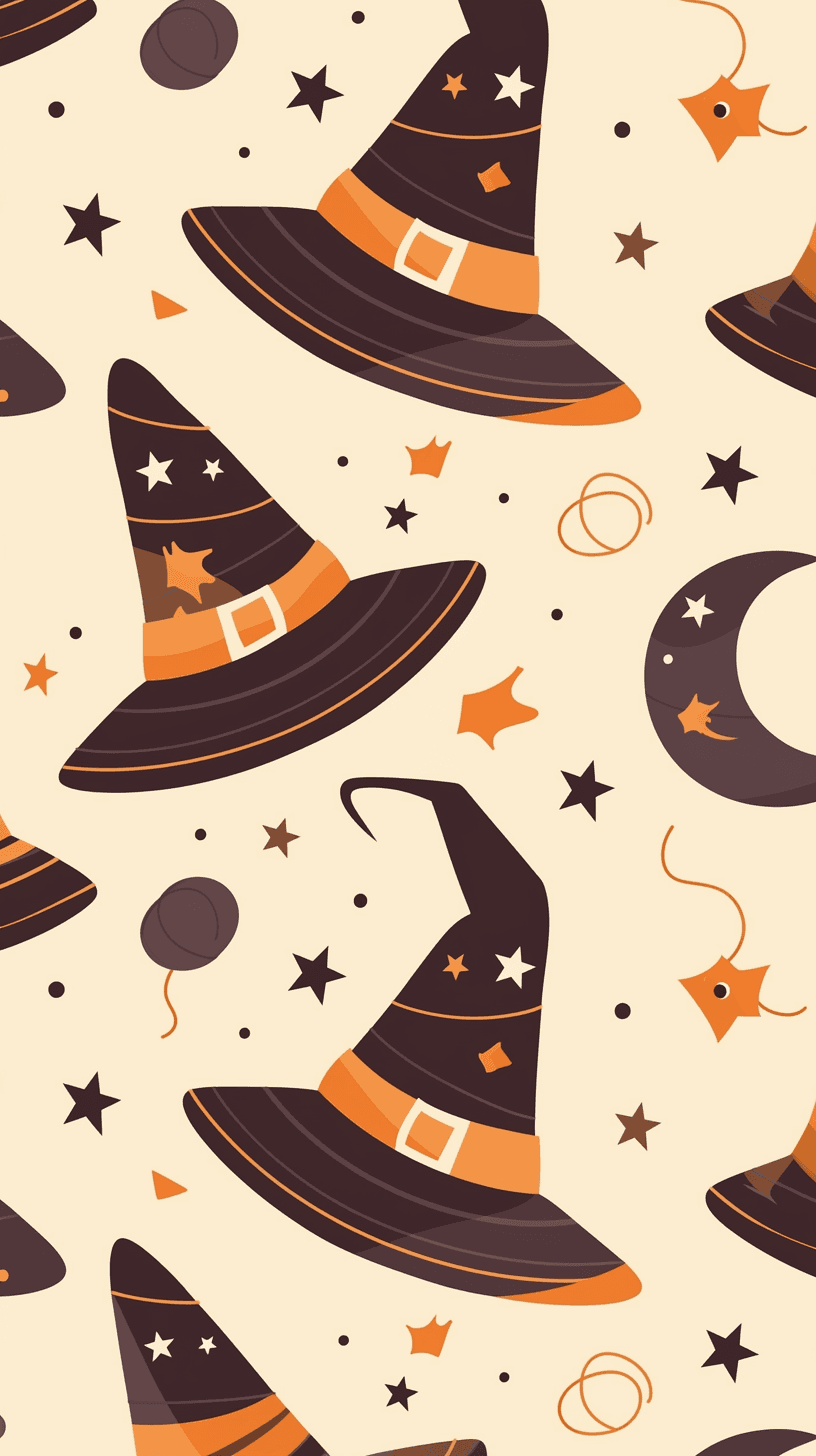 Halloween Hat Rush original repeating artwork