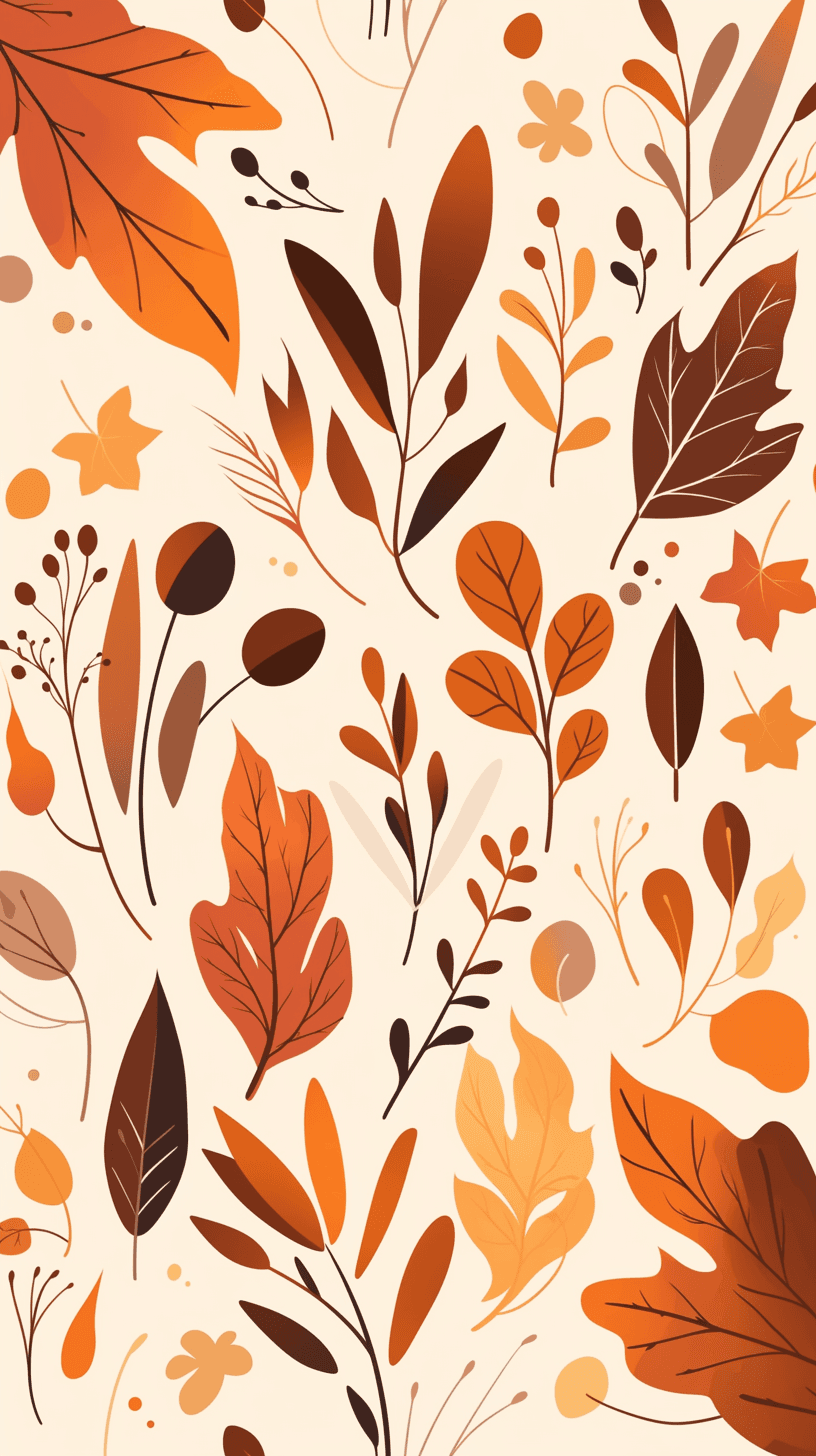 Halloween Leaves Crew original repeating artwork