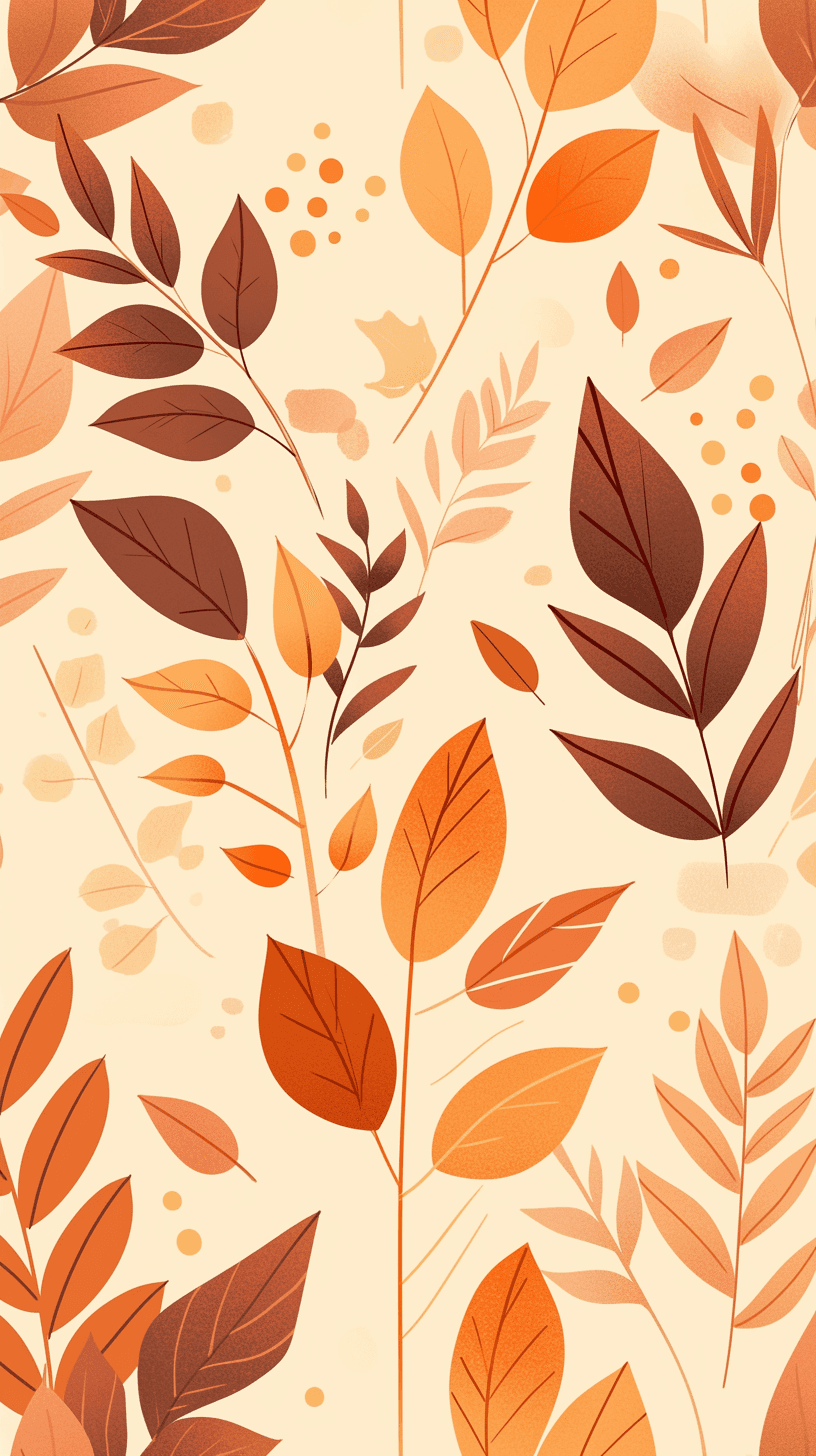 Halloween Leaves original repeating artwork