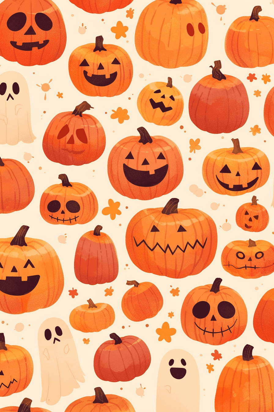 Halloween Pumpkin 066 original repeating artwork