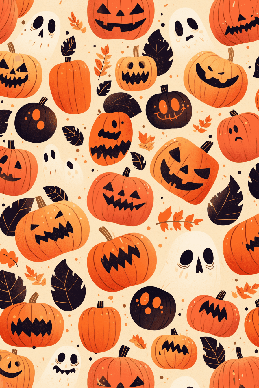 Halloween Pumpkin 178 original repeating artwork