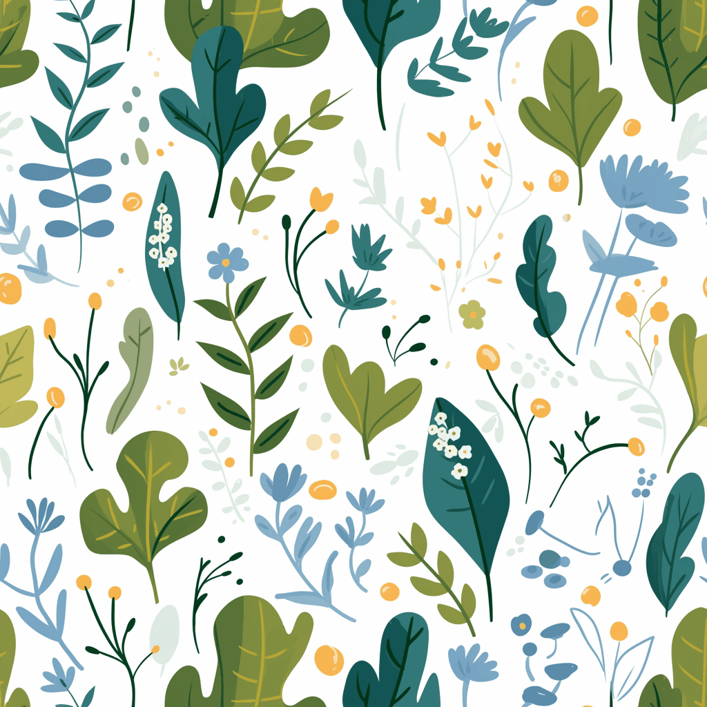 Leaves Echo original repeating artwork